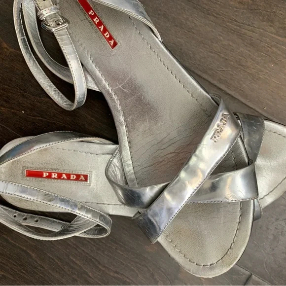PRADA vintage sandals..lots of life left🥳🥳❤️❌ - Picture 1 of 4